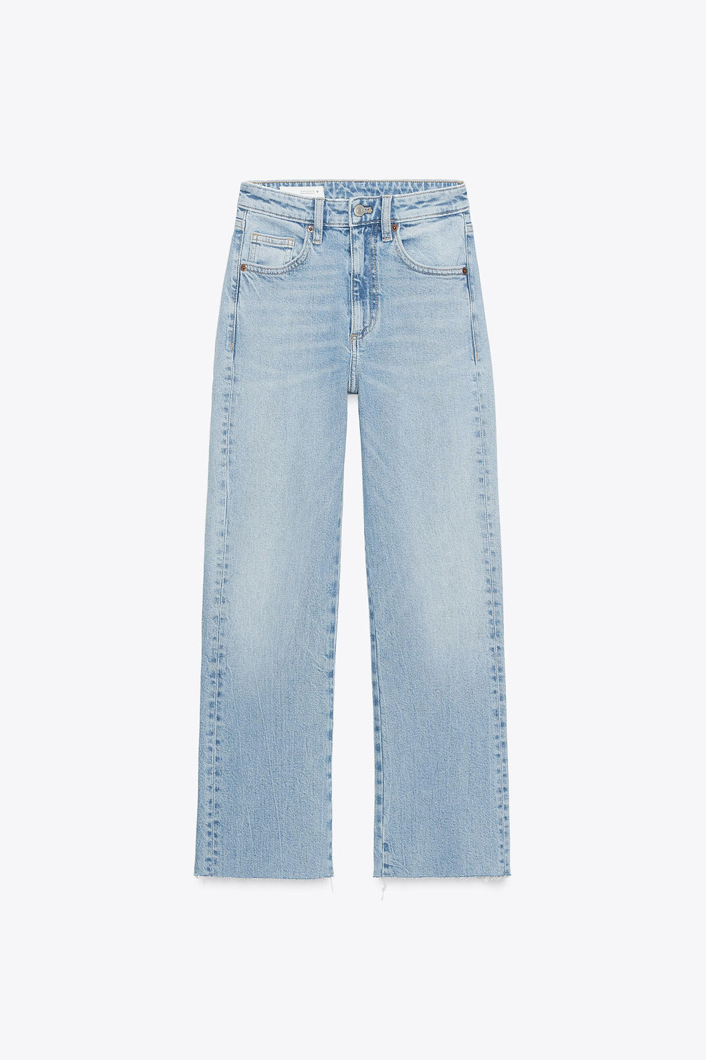 JEANS TRF CROPPED FLARE TIRO ALTO / Azul claro - Zara фото 5