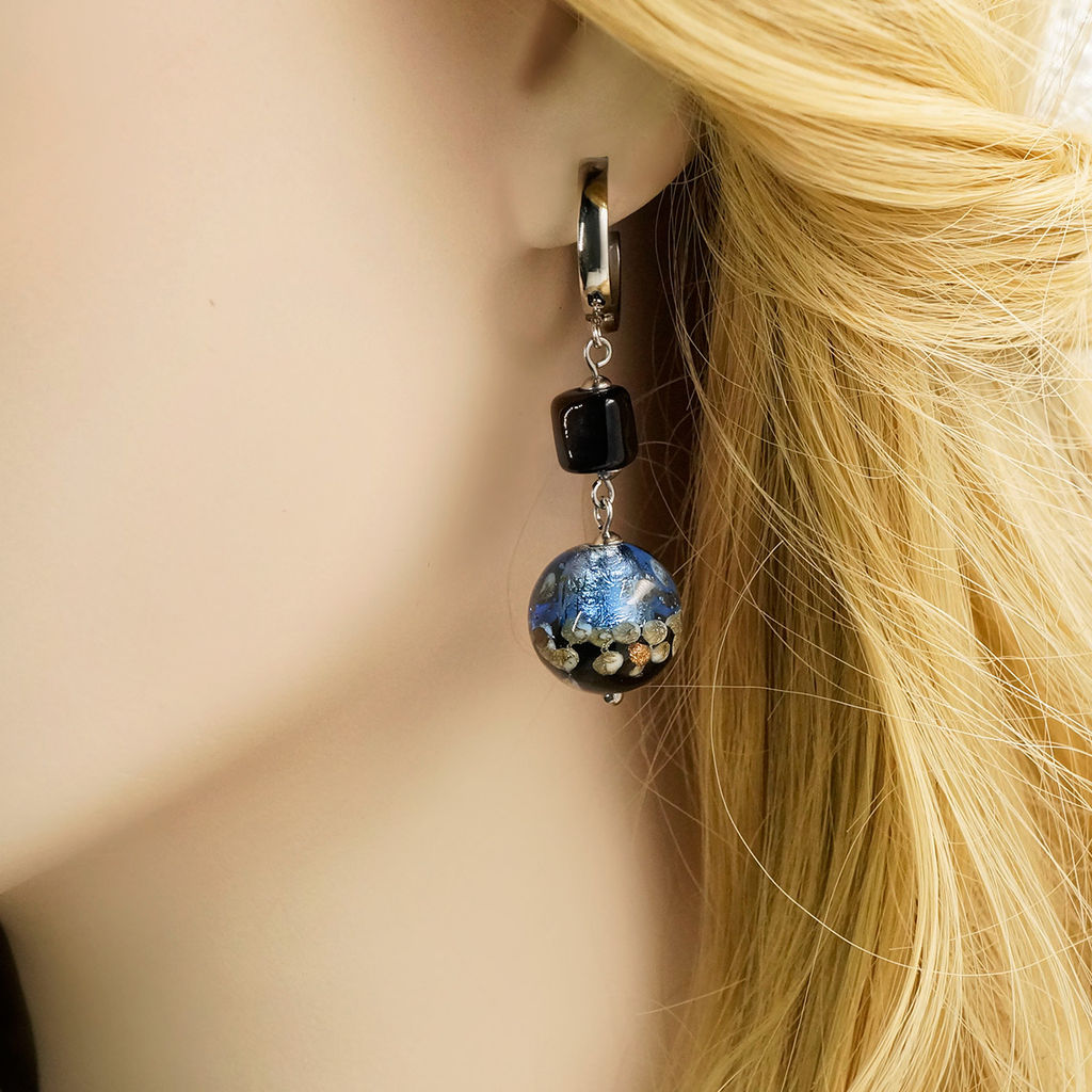 Серьги из муранского стекла GRACEFUL BLOOM LS3129 - Vloes фото 7