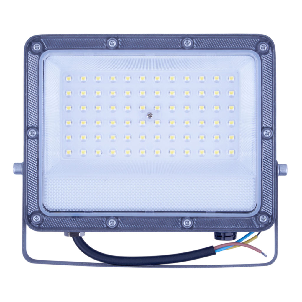 ULF-F52D-50W/6500K IP65 200-240V GREY Прожектор светодиодный. Дневной свет (6500K). Угол 90 градусов. Корпус серый. TM Uniel
