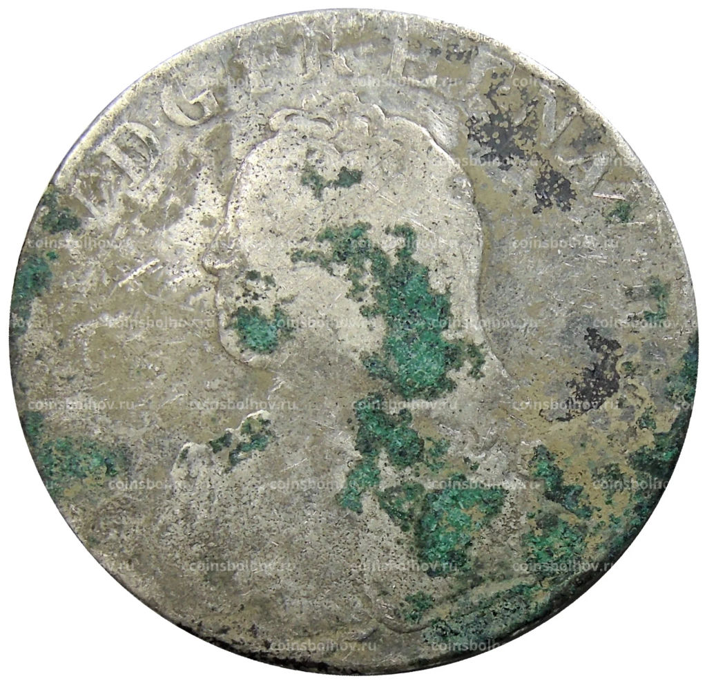 1 экю 1726 -1741 годы Франция (Людовик XV)