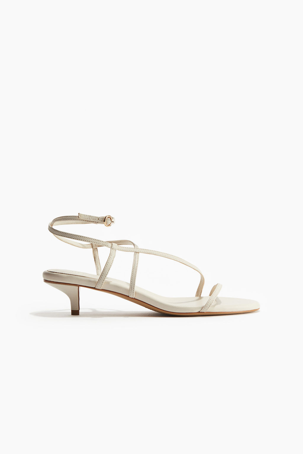 Sandalias de piel con tac?n kitten