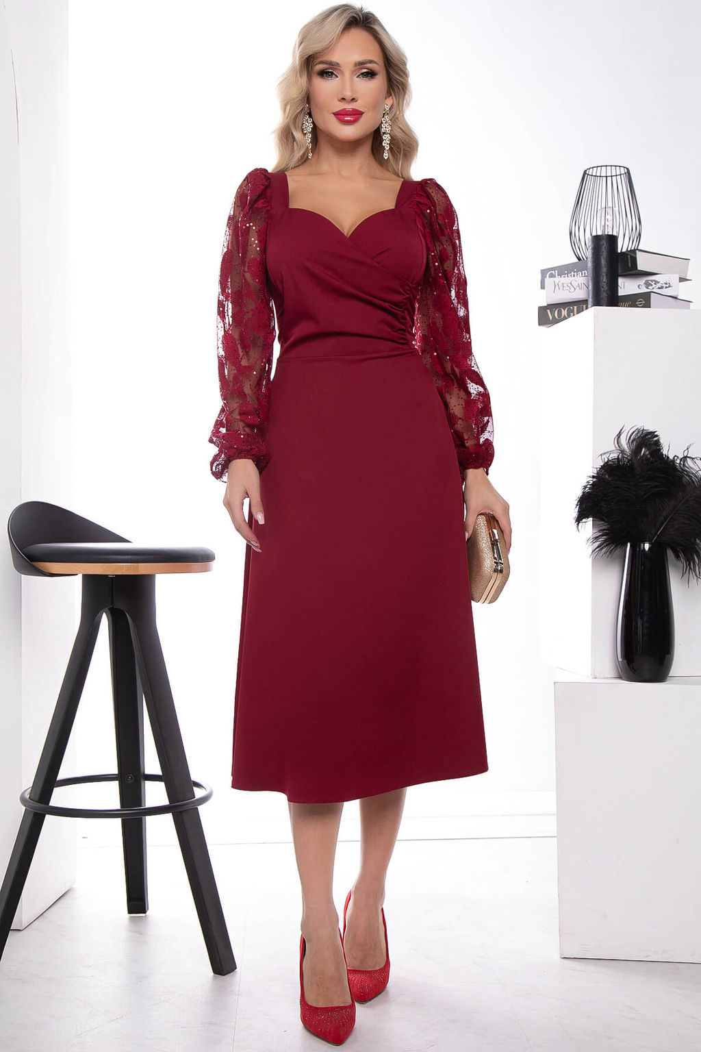 Платье Ночь нежна (марсала) П7510 - Lt collection фото 4