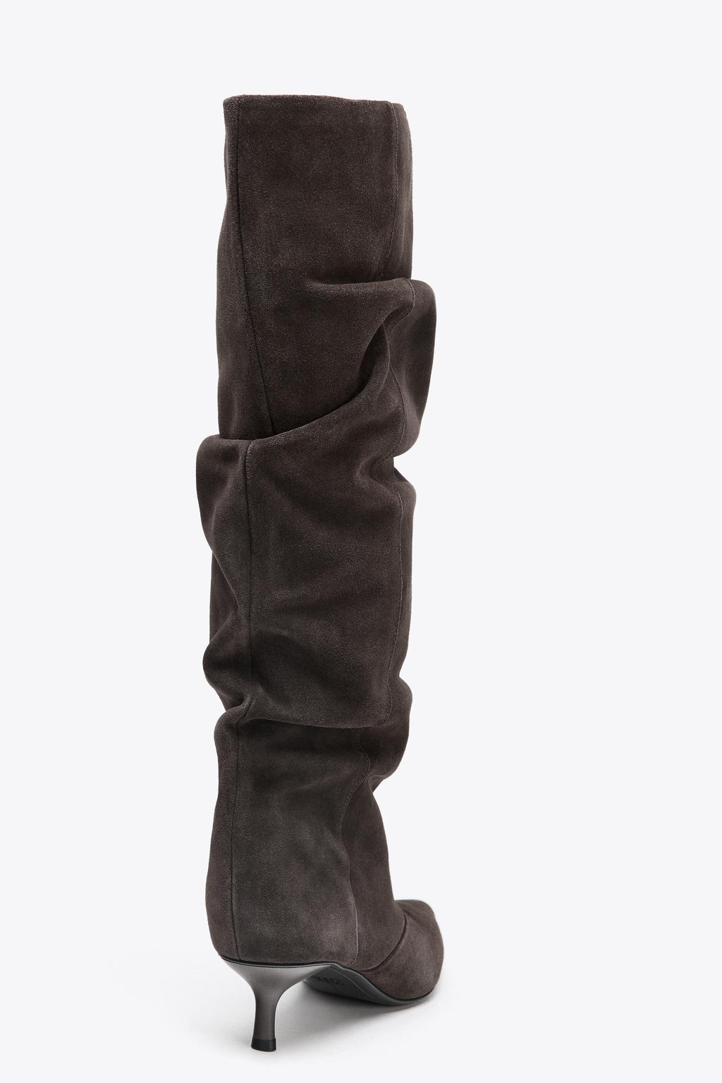 SPLIT SUEDE KITTEN HEEL BOOTS - Zara фото 6