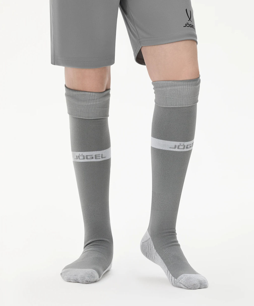 Гетры футбольные JOGEL CAMP ADVANCED SOCKS, серый/белый  фото 7