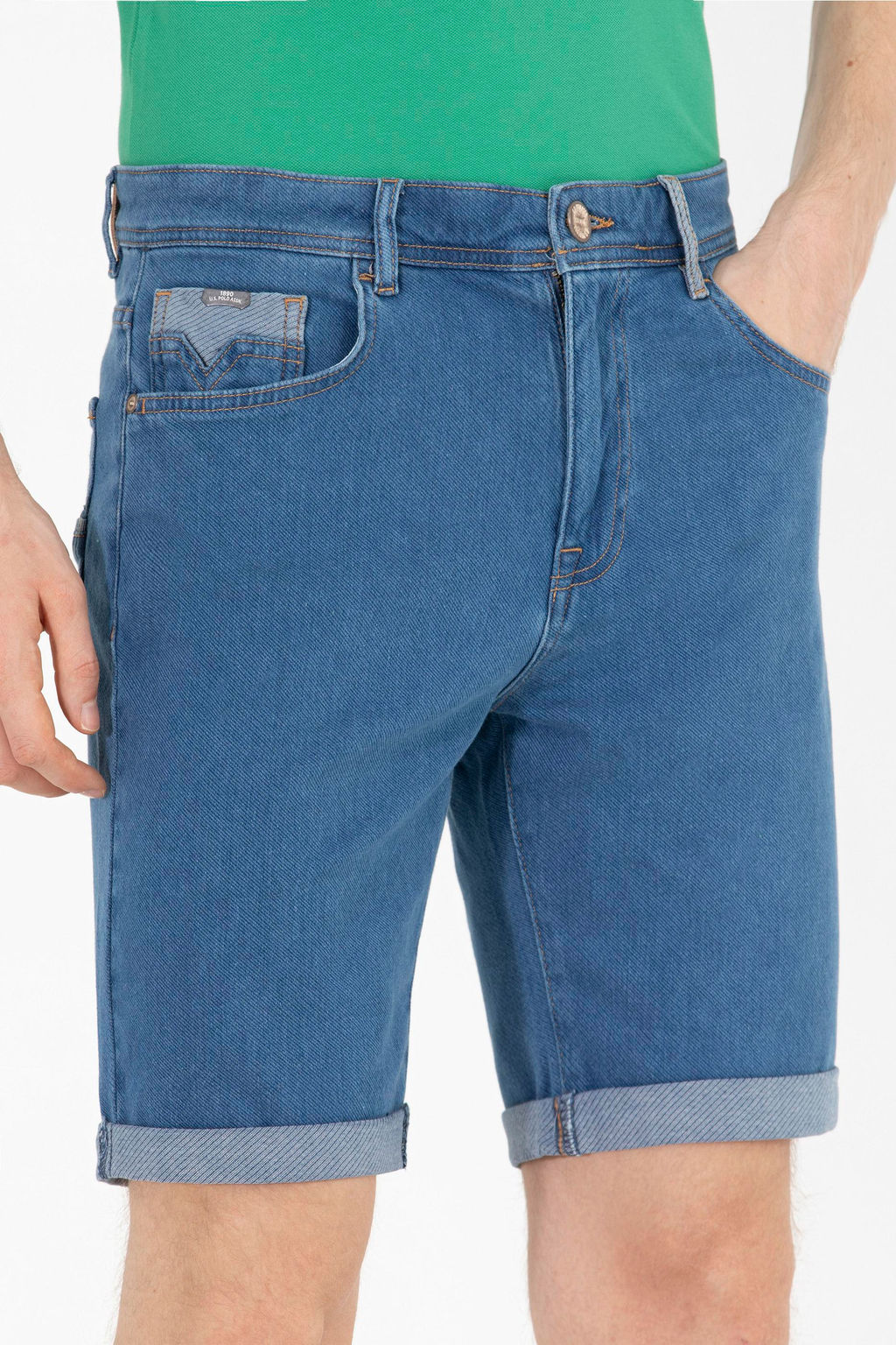 U. S. Polo Assn Мужские синие джинсовые шорты - U.s. polo assn фото 5