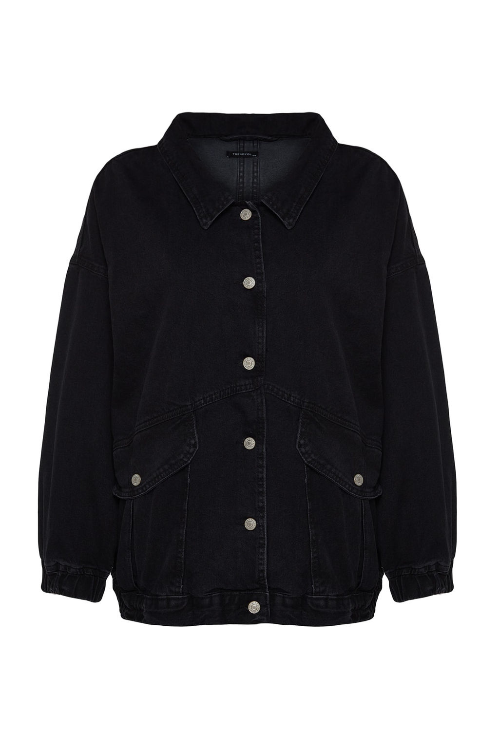 Siyah Cep Detayl? Oversize Denim Ceket TWOSS21CE0289 - Trendyolmilla фото 7