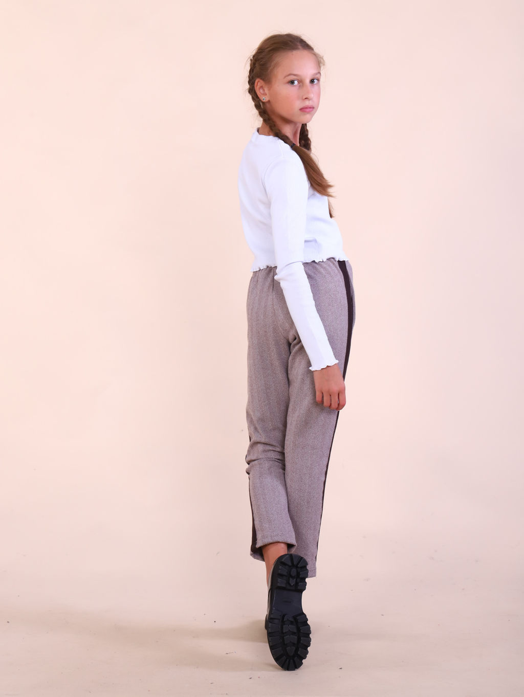 Брюки Салли-1 бежевый - Ладошки фото 4