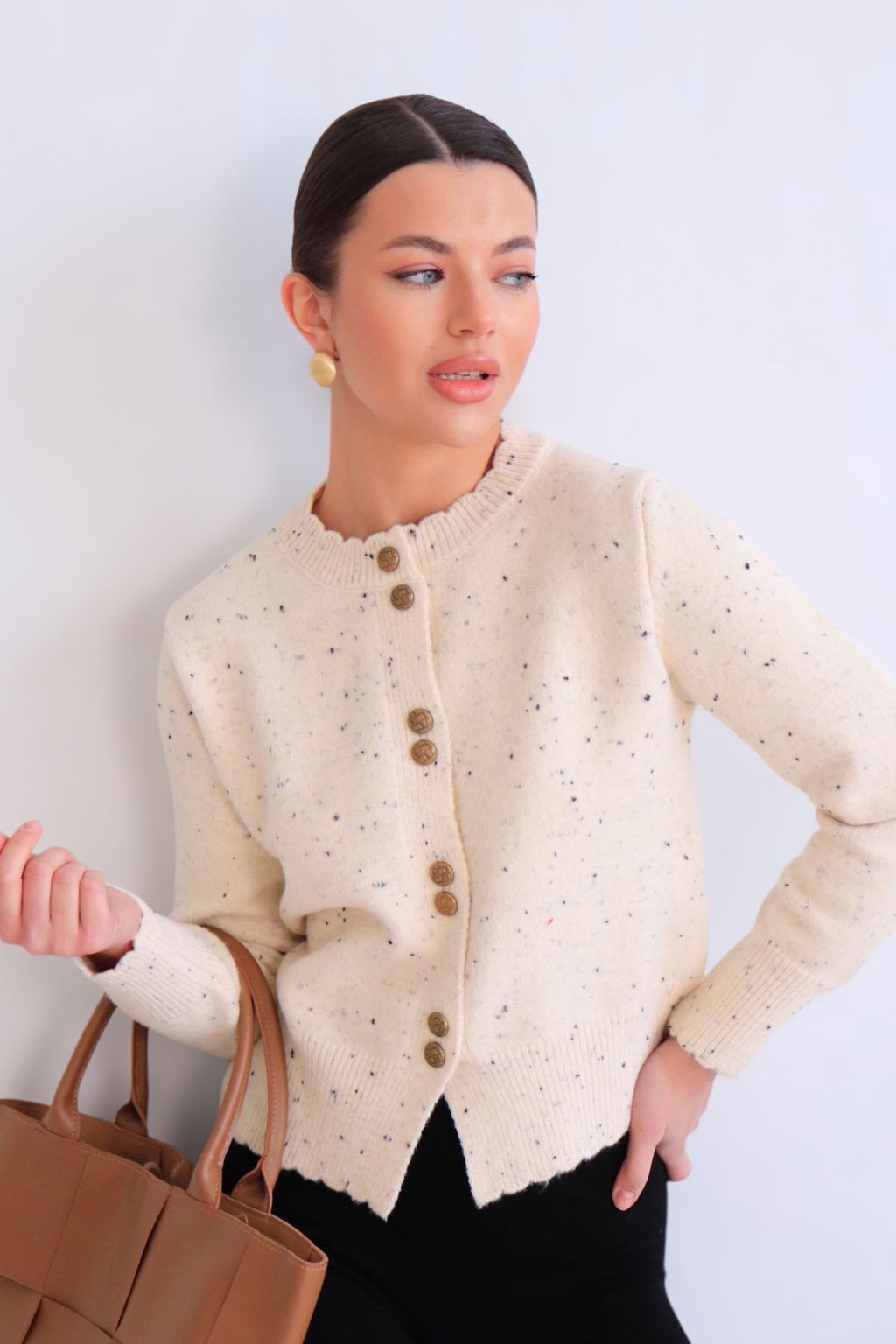 Martichelli Кардиган бежевый в крапинку  фото 17