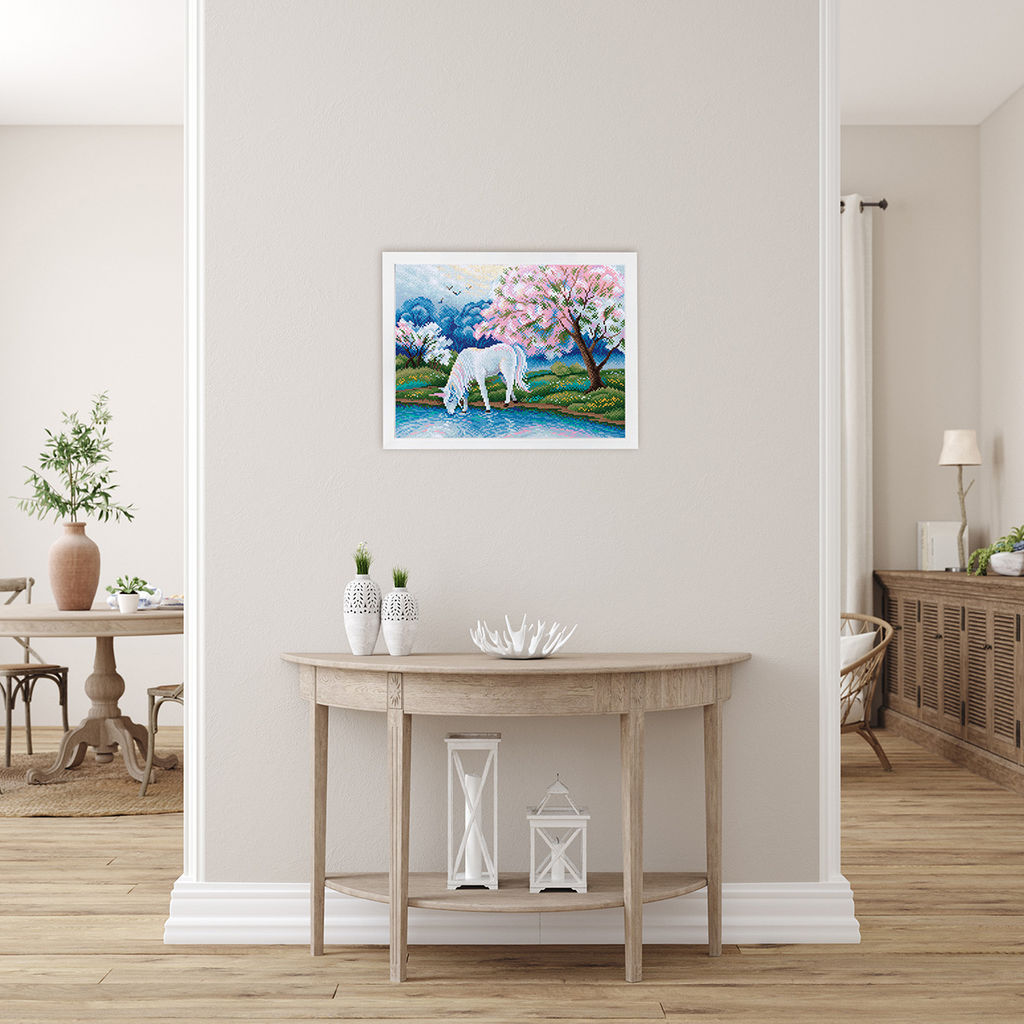 Кристальная (алмазная) мозаика ФРЕЯ ALVR-328 Сказочный единорог 40 х 30 см