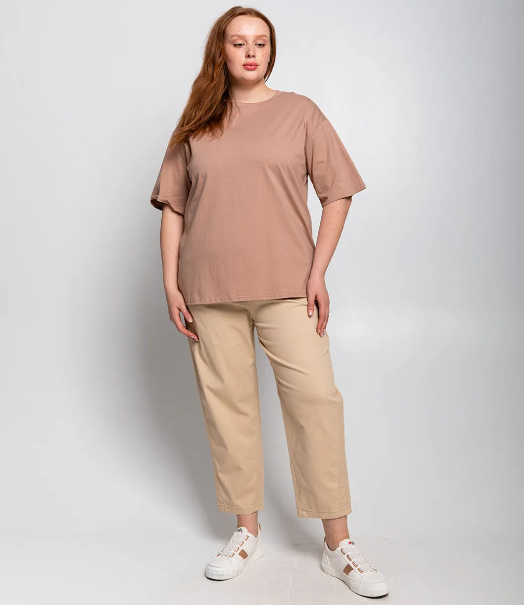 Футболка #ОКТ00075001, бежевый - Dommod фото 4