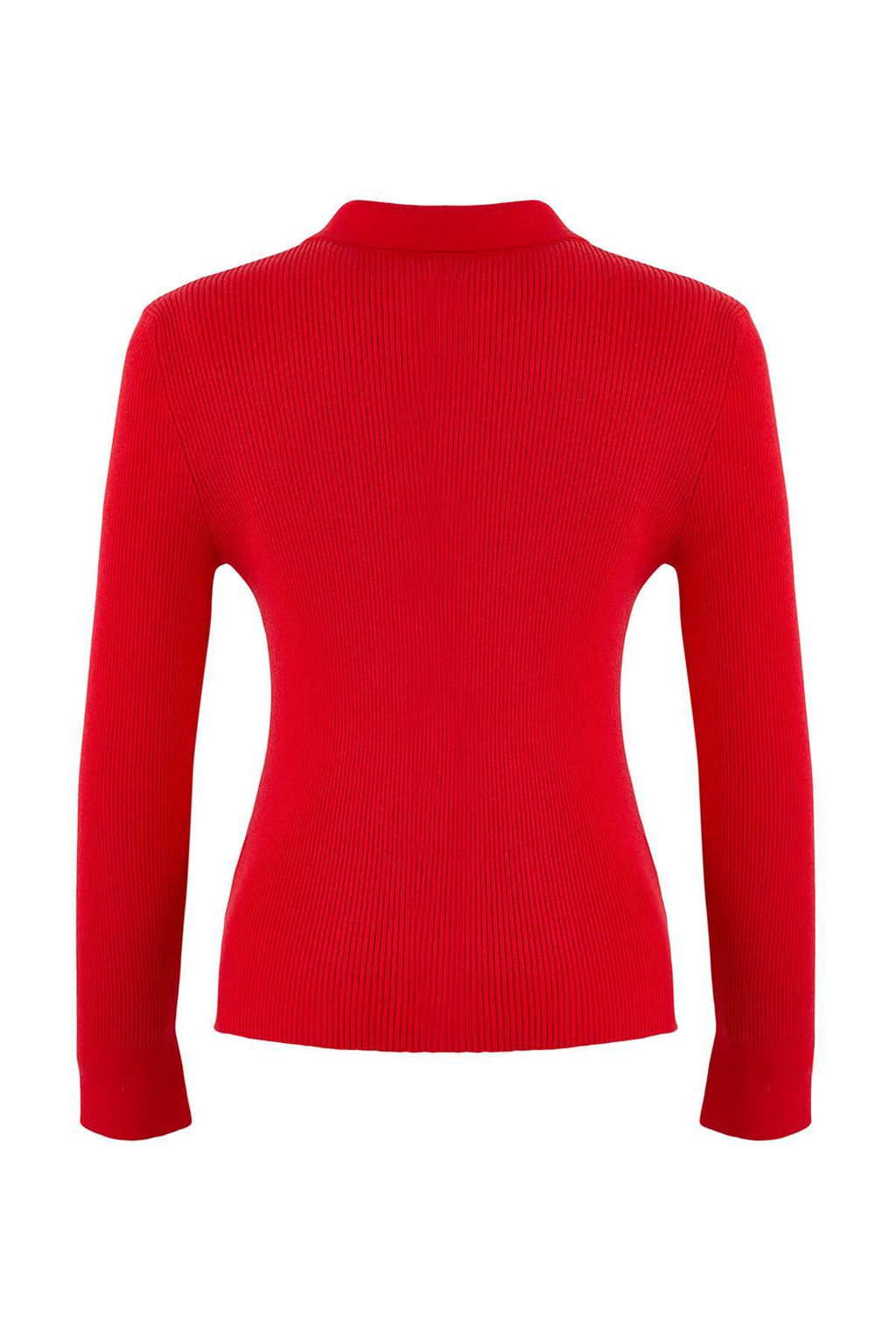 Wardrobe Essentials K?rm?z? Premium Iplik Polo Yaka Triko H?rka | TWOAW26HI00225