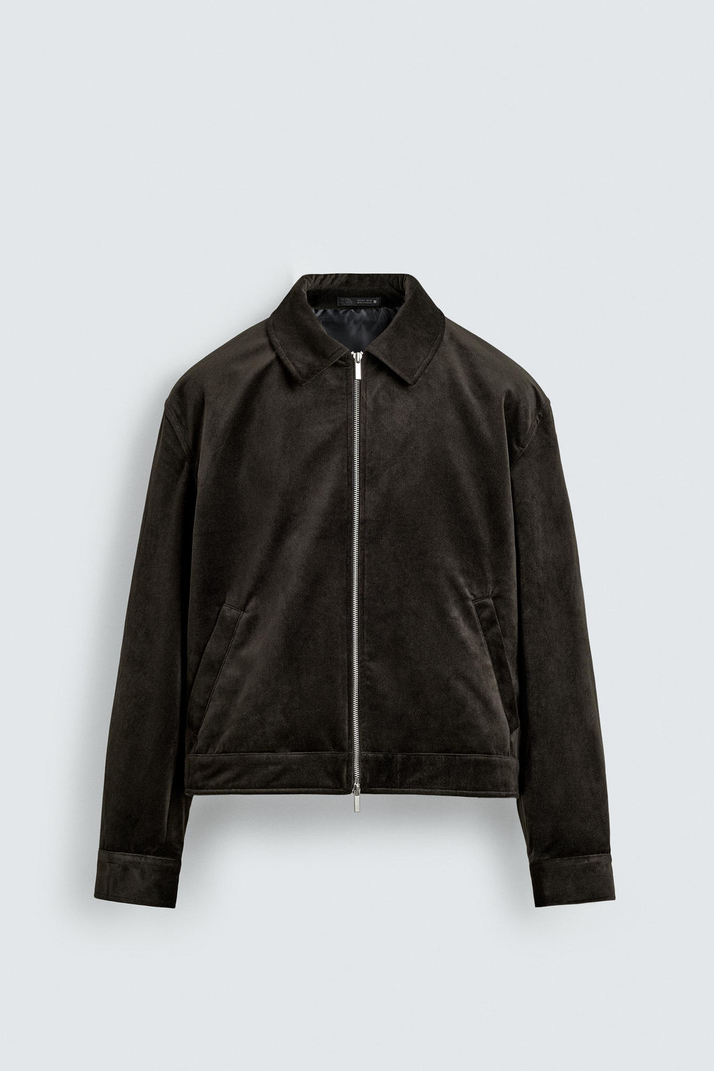 TEXTURED VELVET OVERSHIRT