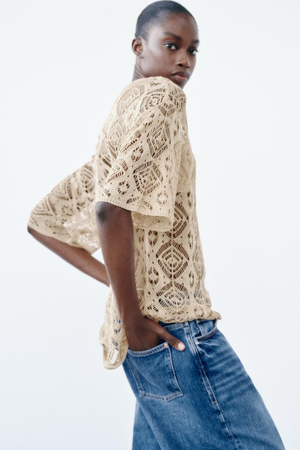 METALLIC THREAD KNIT TOP - Zara фото 5