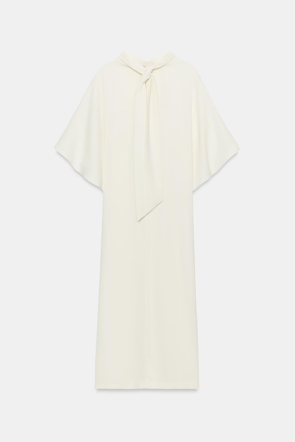 VESTIDO MIDI FLUIDO ZW COLLECTION / Beige claro - Zara фото 6