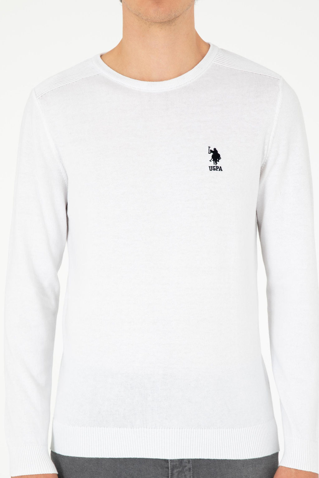 Мужской белый базовый свитер Неожиданная скидка в корзине - U.s. polo assn фото 6