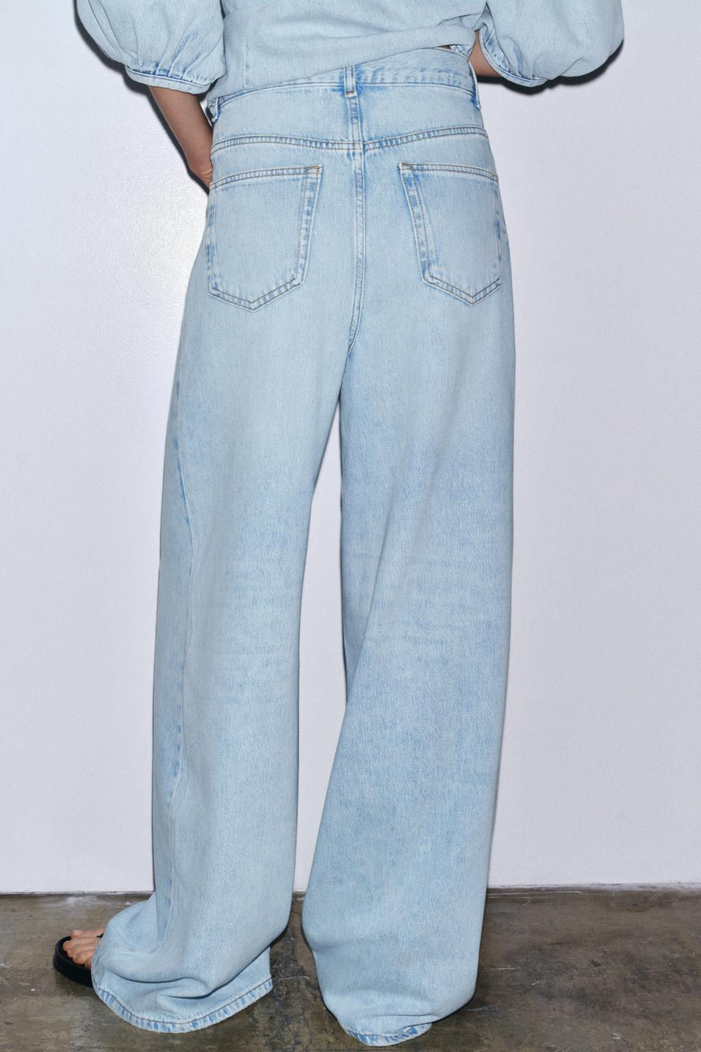 ZW COLLECTION HIGH-WAIST PALAZZO JEANS - Zara фото 23