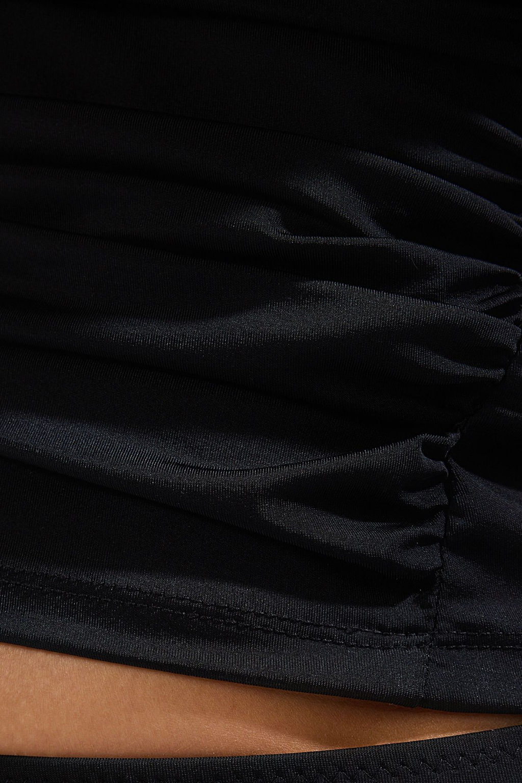 TRENDYOLMILLA Siyah Drapeli Kare Yaka Yuksek Bel Tankini Regular Bikini Tak?m? TBESS25BT00122 фото 4