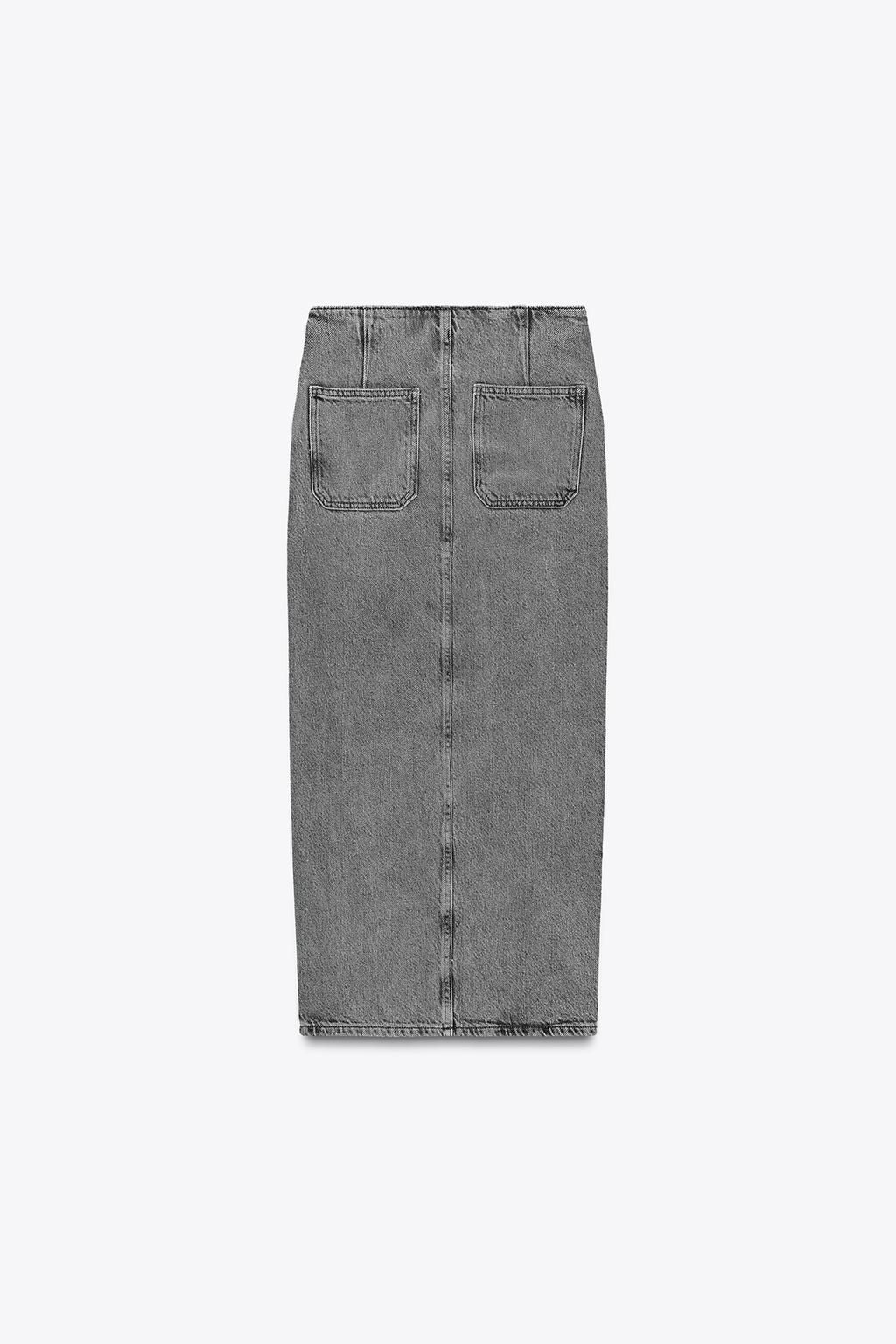 Z1975 DENIM CROSSOVER MIDI SKIRT - Zara фото 13