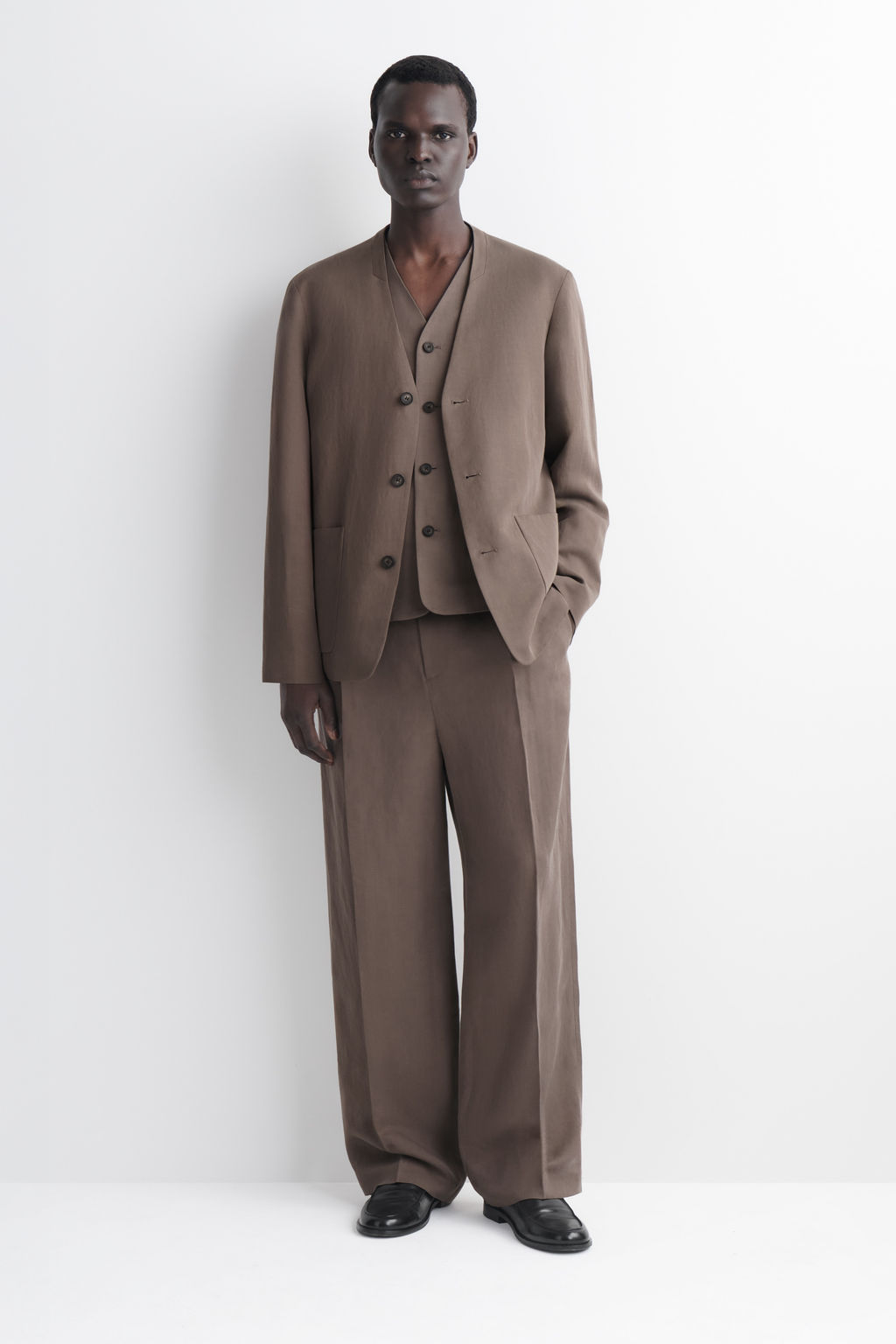 PANTAL?N RELAXED FIT WIDE LEG EN MEZCLA DE LINO - H&m фото 2