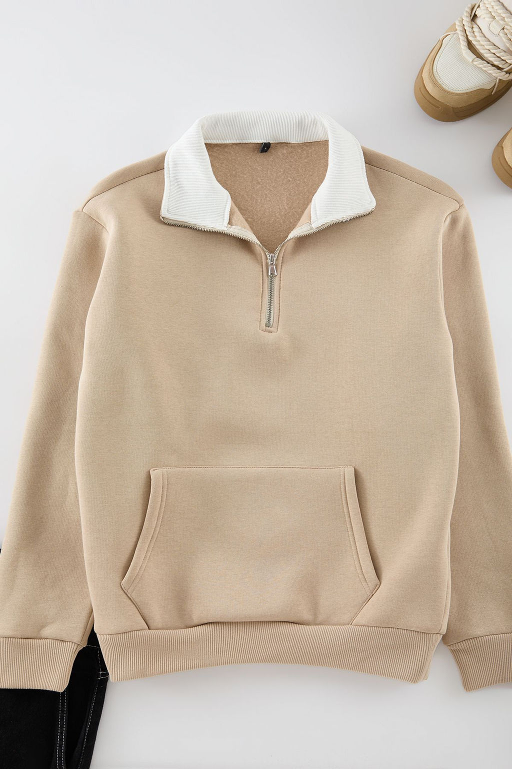 TRENDYOL MAN Lacivert Oversize/Genis Kesim Dik Yaka Fermuarl? Ici Polarl?/S?cak Tutan Sweatshirt TMNAW25SW00081 - Trendyolmilla фото 31