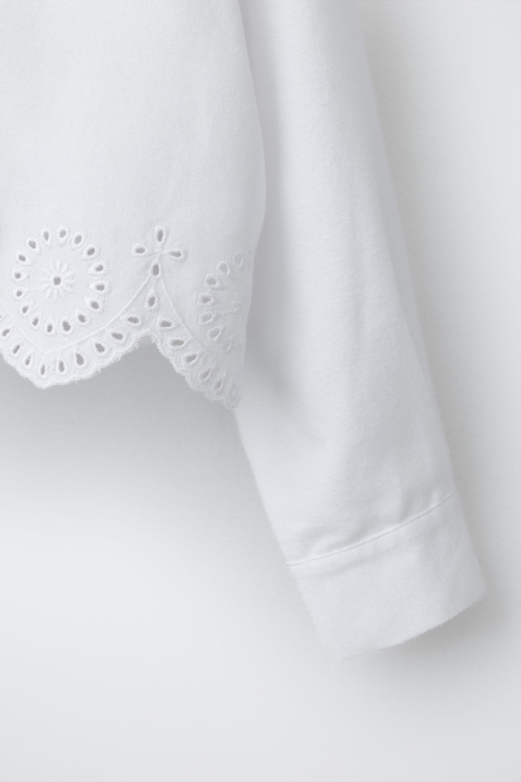 CROPPED SCHIFFLI SHIRT - Zara фото 8