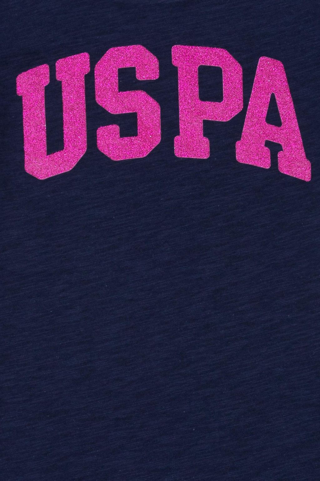 U. S. Polo Assn Темно-синяя базовая футболка с круглым вырезом для девочек - U.s. polo assn фото 4