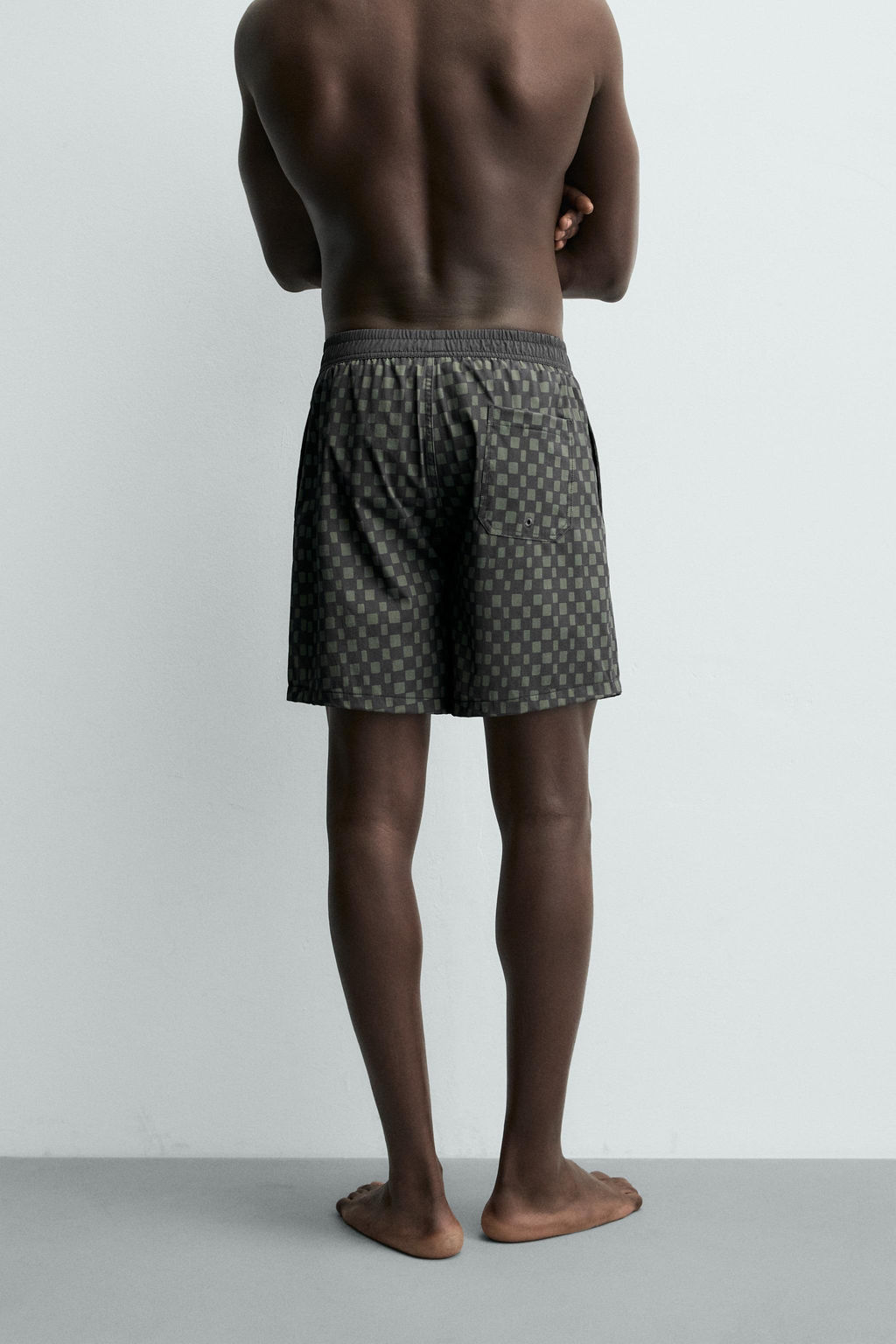 LONG CHECKED SWIMMING TRUNKS - Zara фото 4