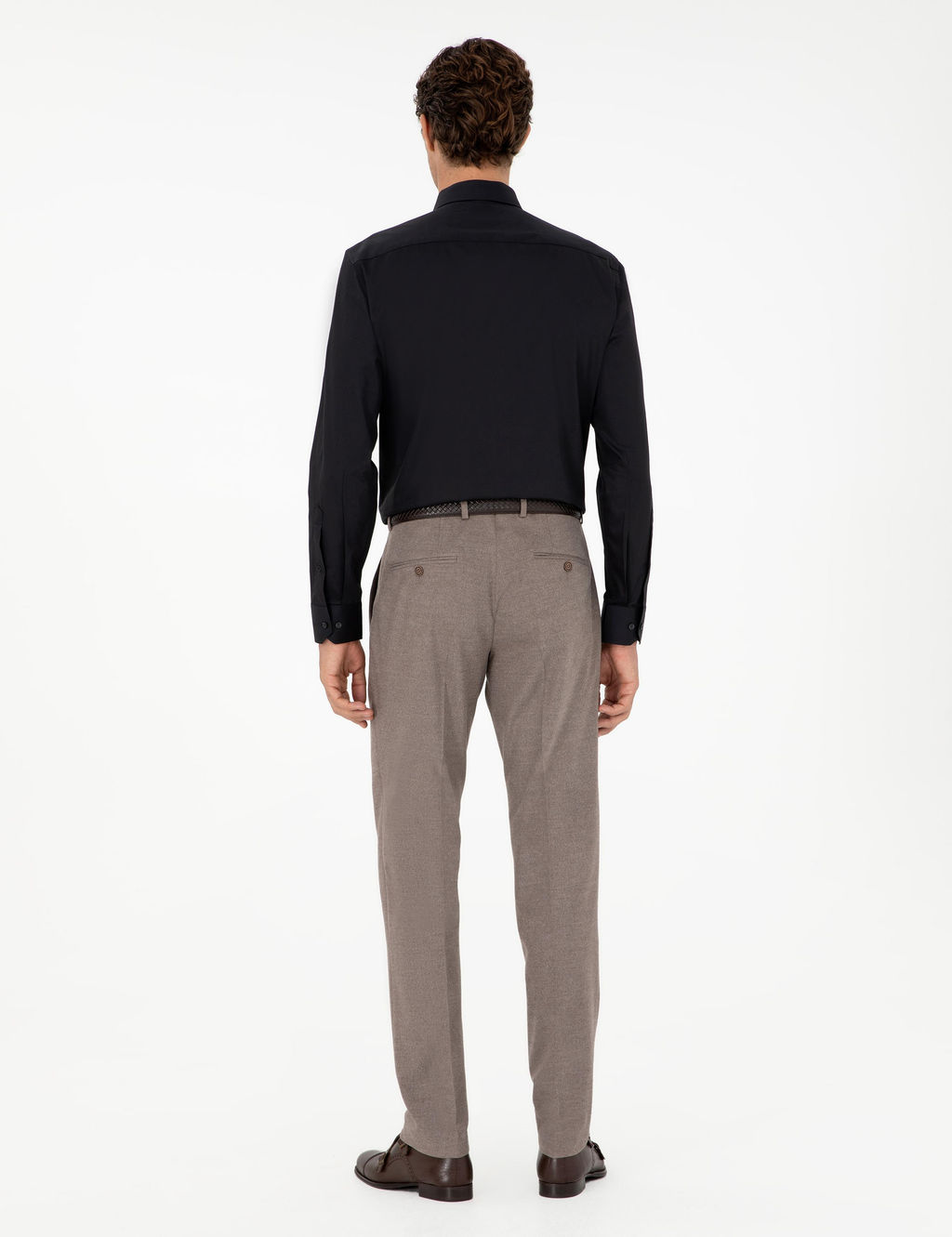 Норковые брюки узкого кроя из ткани - Cacharel фото 4