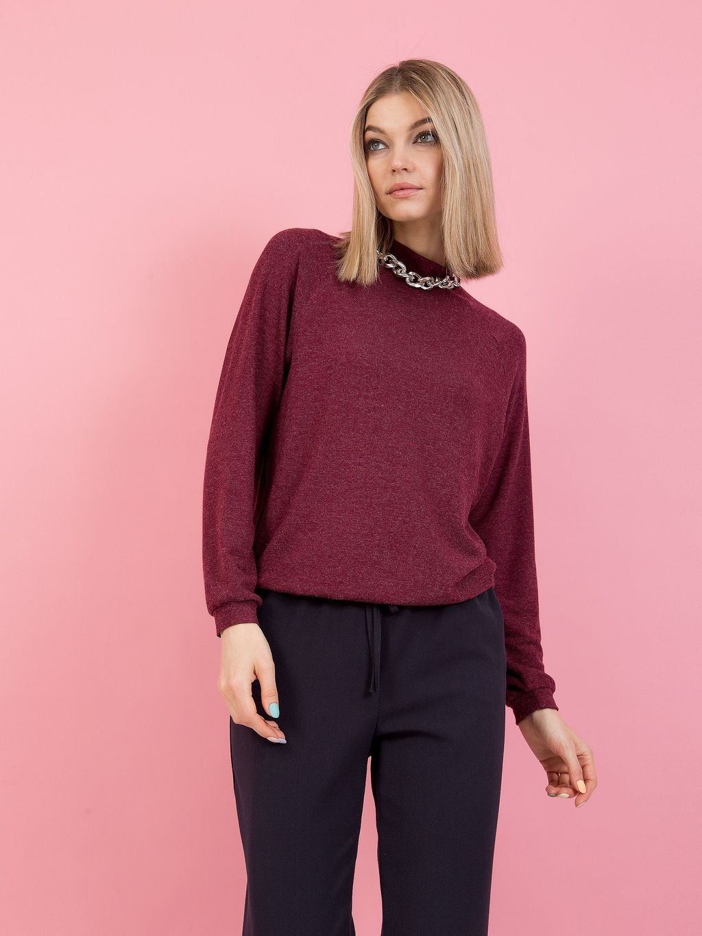 Джемпер PRIZ с рукавом покроя реглан - Stilla фото 3