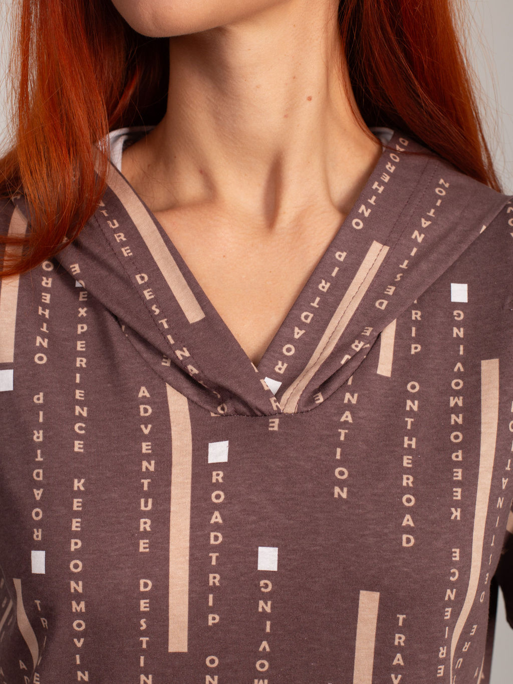 Платье женское кулирка с капюшоном "ПЕРФЕКТ" ШОКОЛАД