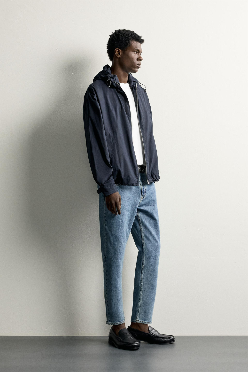 JEANS SLIM CROPPED FIT / Azul medio - Zara фото 4