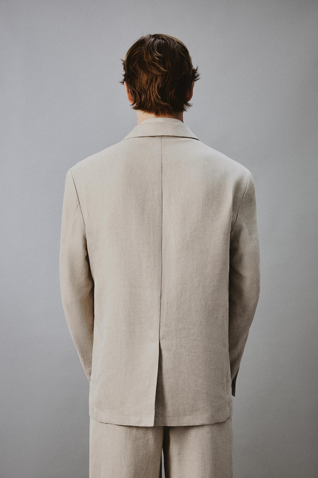 BLAZER RELAXED FIT TRAJE ALGOD?N - LINO / Arena - Zara фото 3