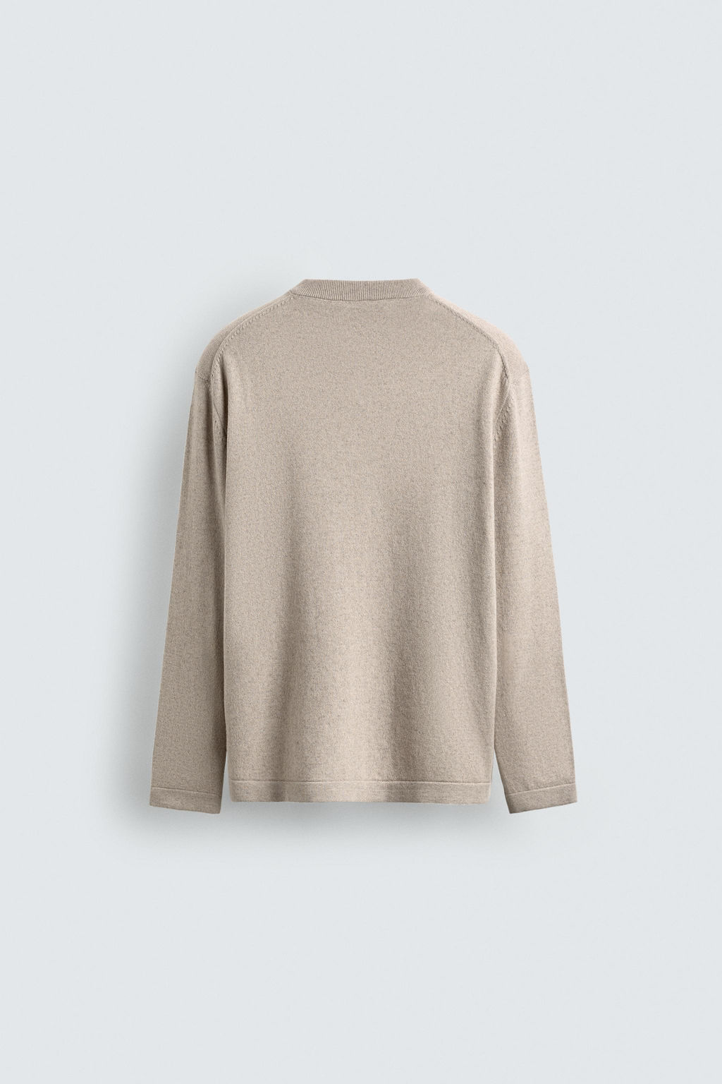COTTON BLEND HENLEY JUMPER - Zara фото 16