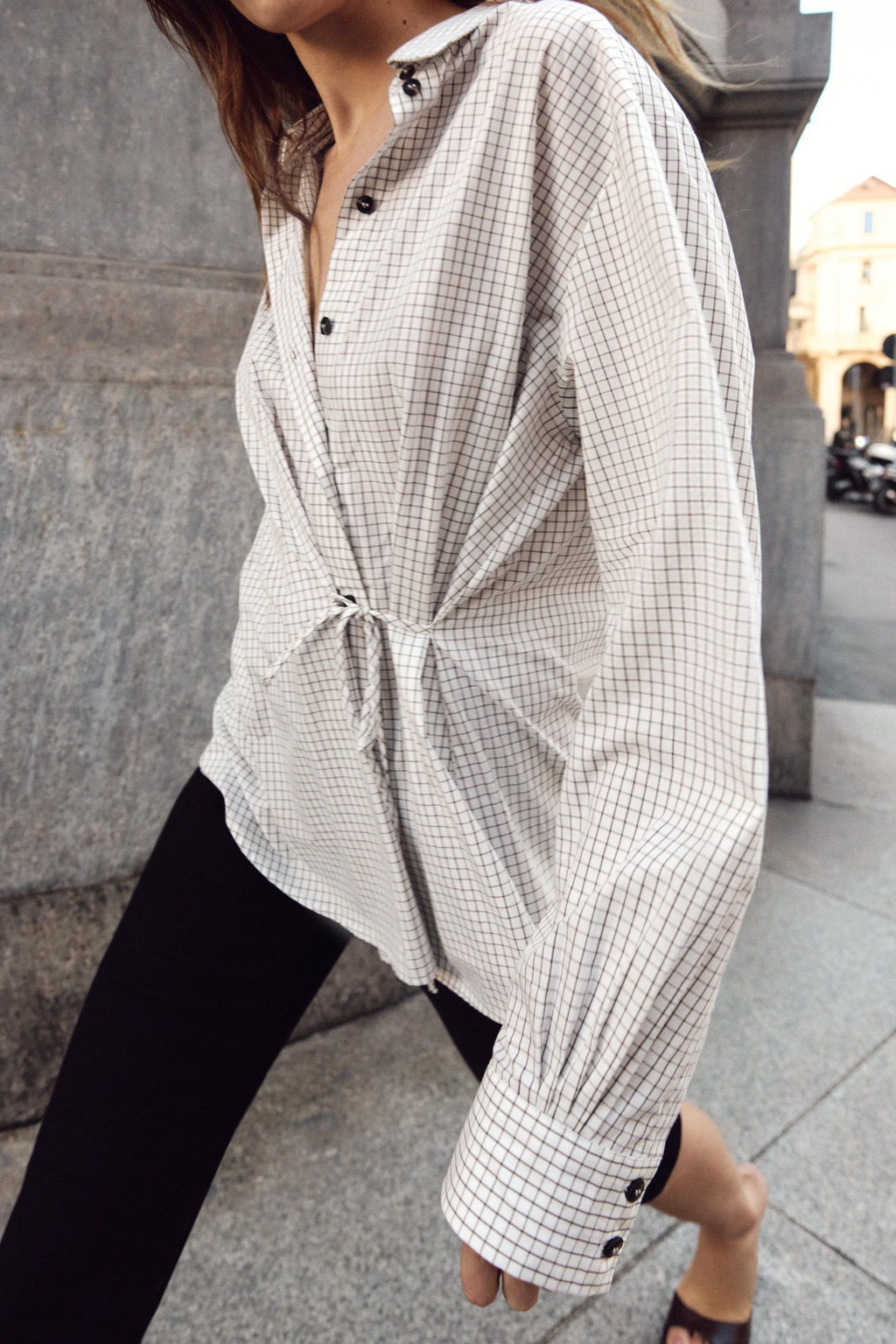 CAMISA CUADROS LAZO / marron/blanco - Zara фото 2