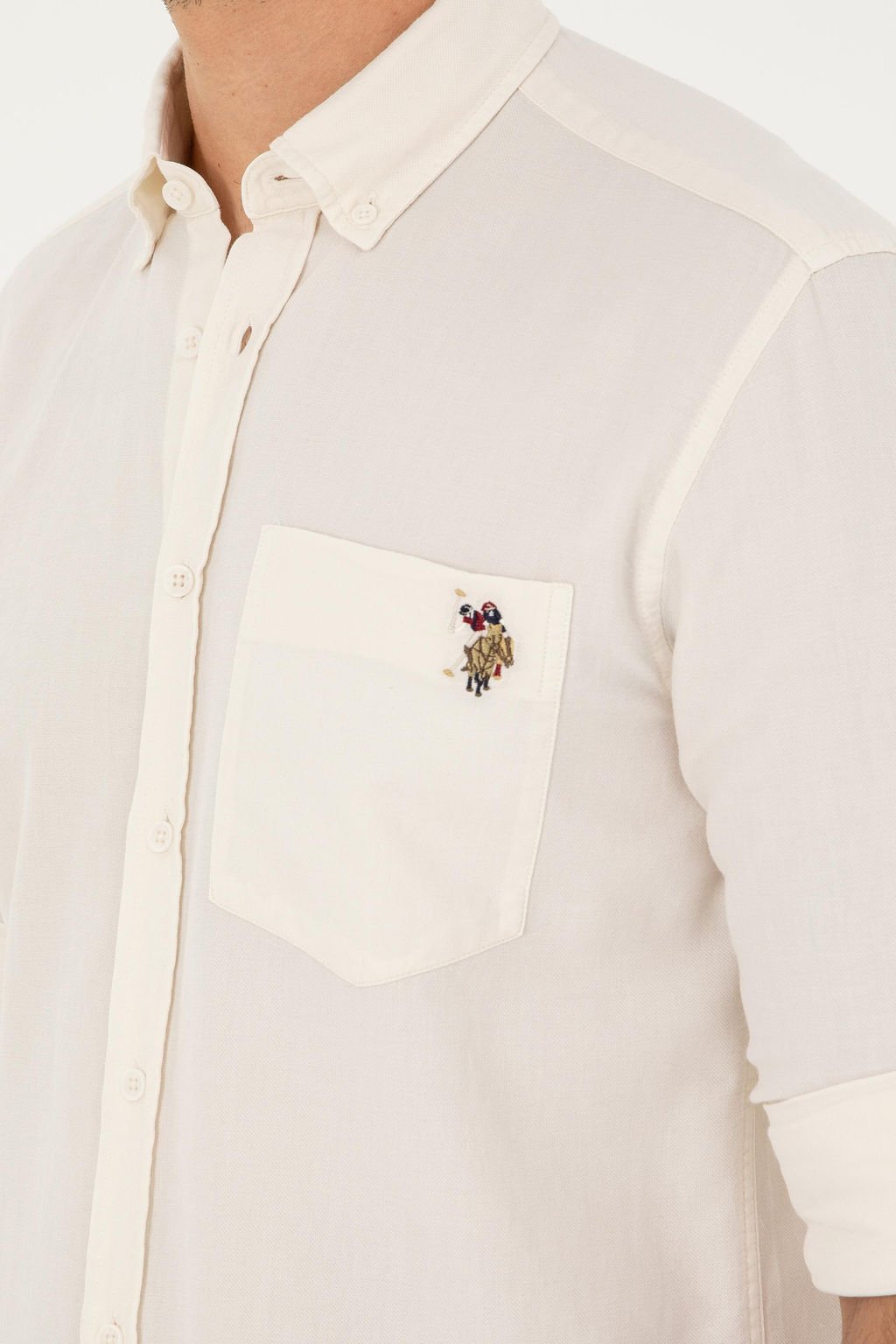 Мужская рубашка с длинным рукавом Stone Неожиданная скидка в корзине - U.s. polo assn фото 7