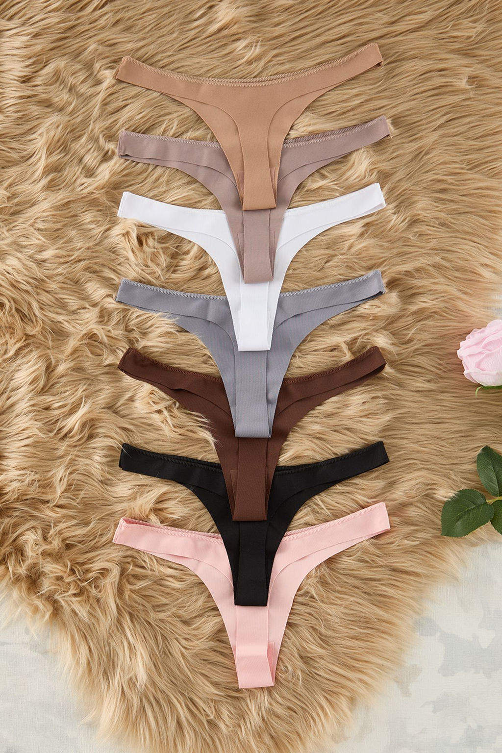 Trendyolmilla Siyah-Cok Renkli 7li Paket Dikissiz/Iz Yapmaz Lazer Kesim Micro Tanga Orme Kulot THMSS25KU00036 фото 6