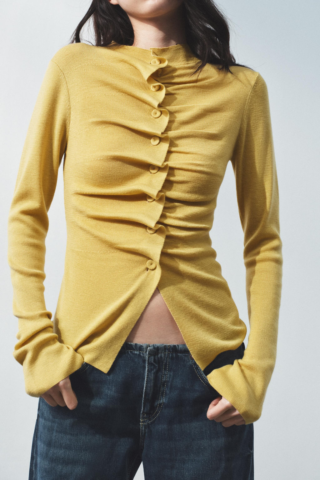 DRAPED KNIT CARDIGAN - Zara фото 2