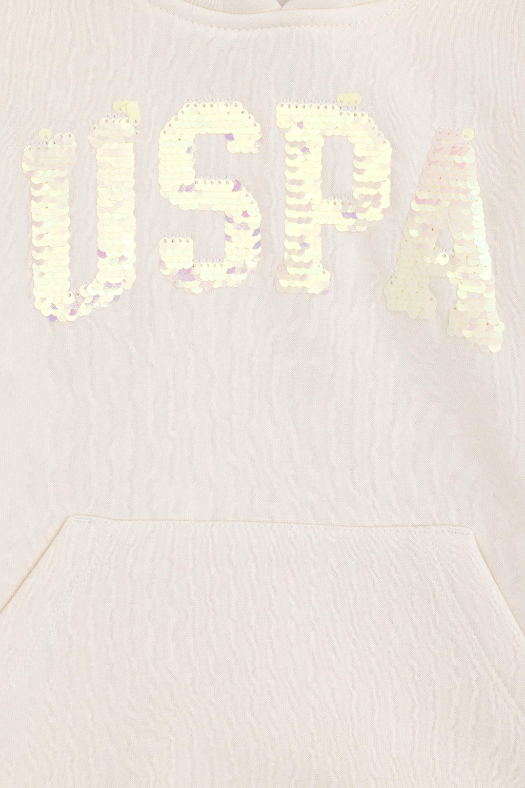 Кремовый базовый свитшот для девочек - U.s. polo assn фото 4