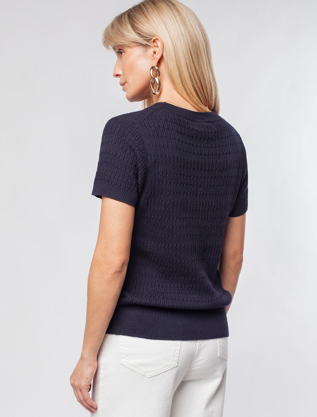 VILATTE / Джемпер фактурной вязки из вискозы фото 3