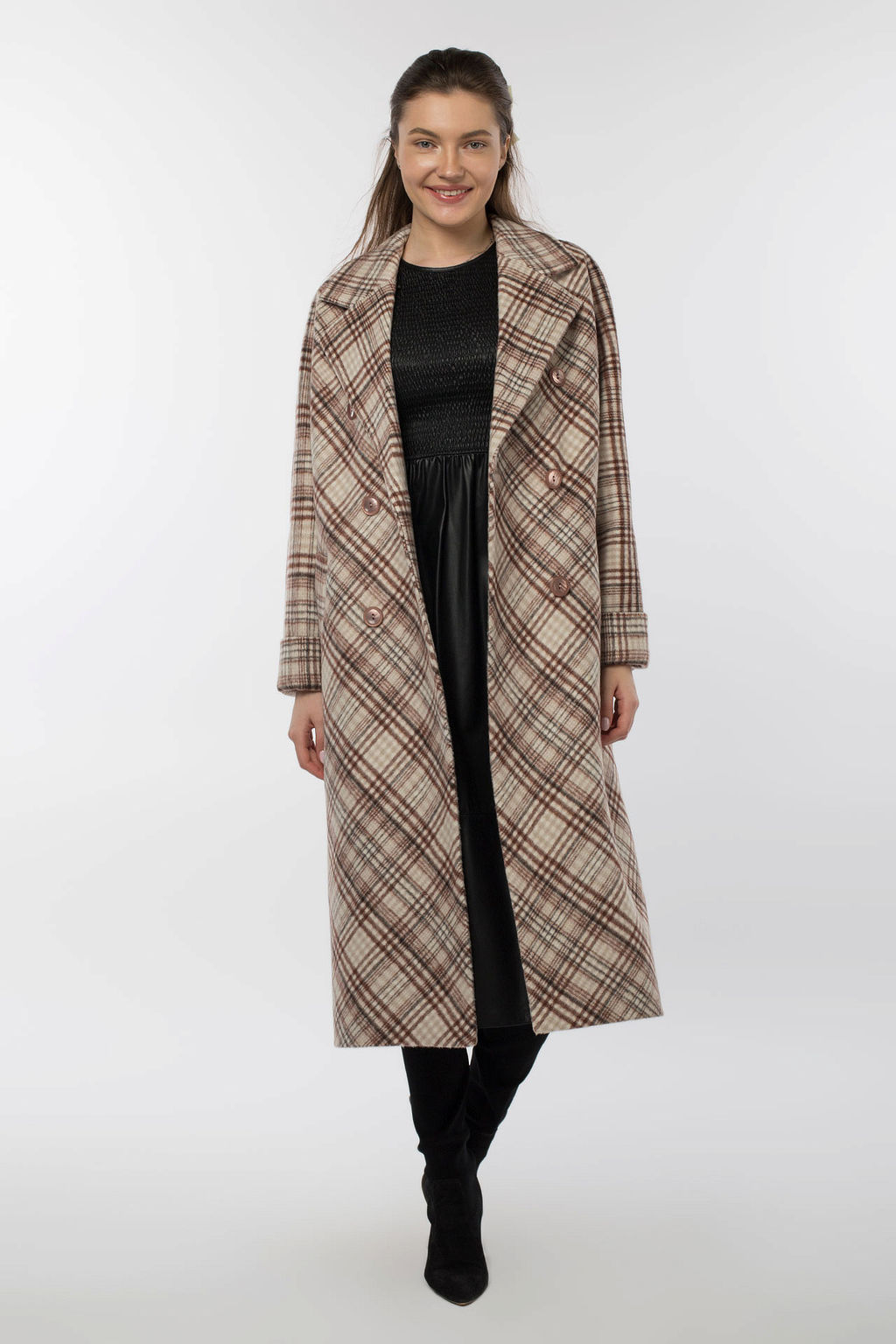 Пальто женское демисезонное (пояс) - El podio фото 3