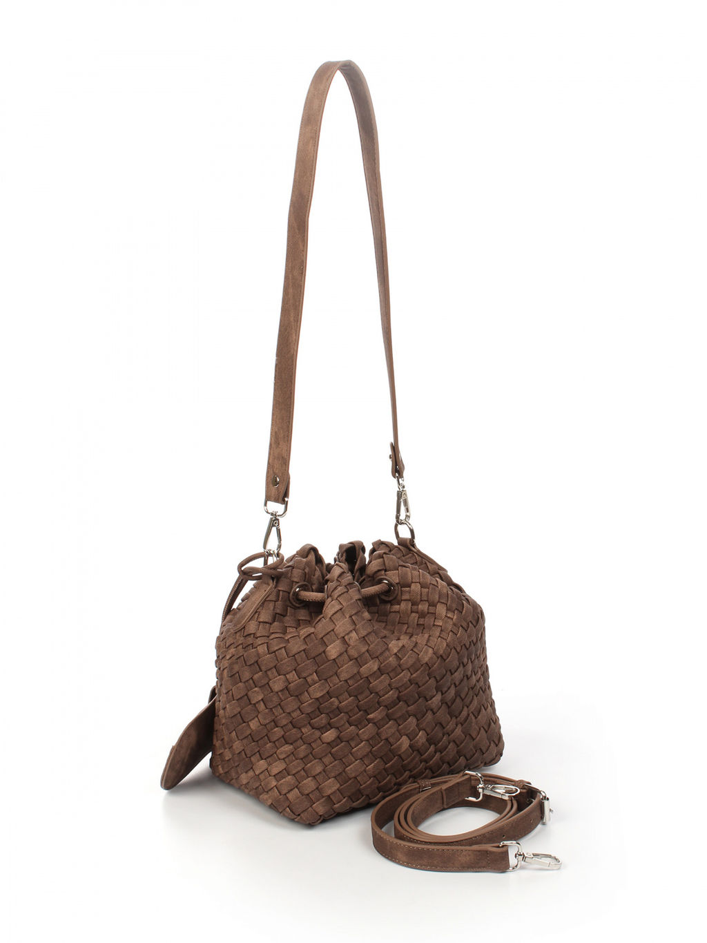 LACCOMA сумка СУ038-винтаж коричневый эко кожа хлопок  фото 2