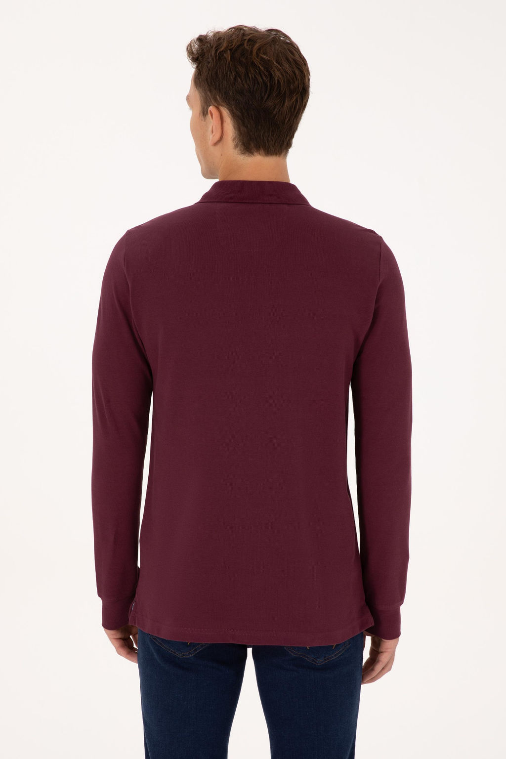 Erkek Bordo Basic Sweatshirt