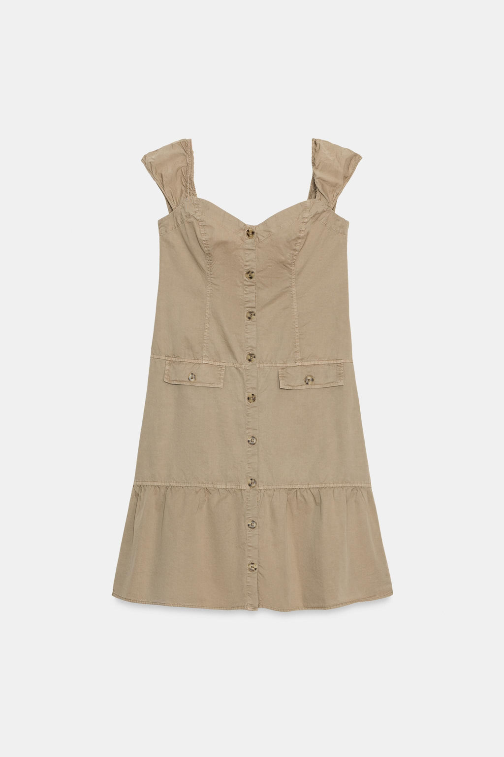 VESTIDO MIDI BOTONES / Oliva - Zara фото 7