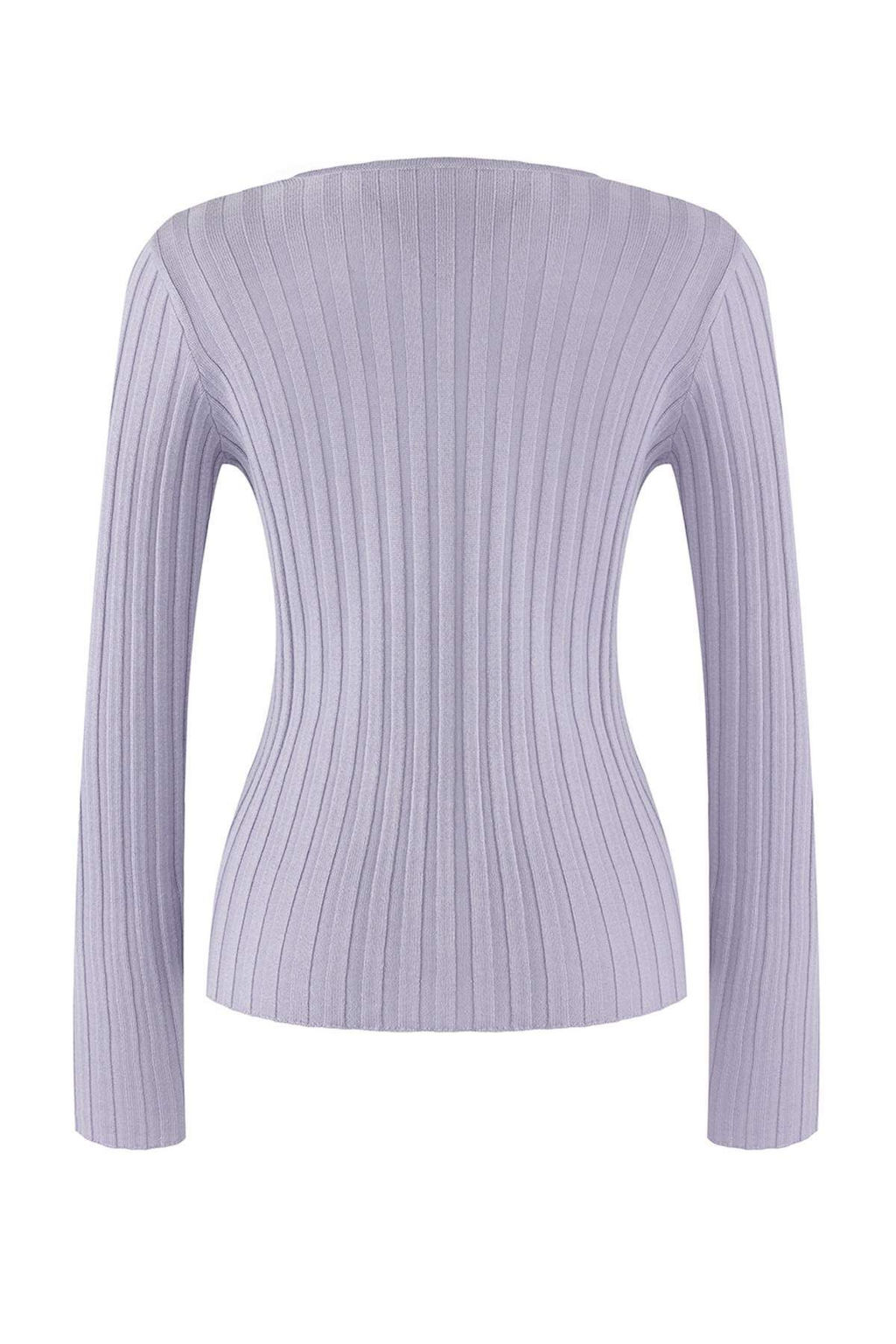 Wardrobe Essentials Lacivert Merserize Gorunumlu Fitilli Triko Kazak | TWOAW26KZ00099 - Trendyolmilla фото 12