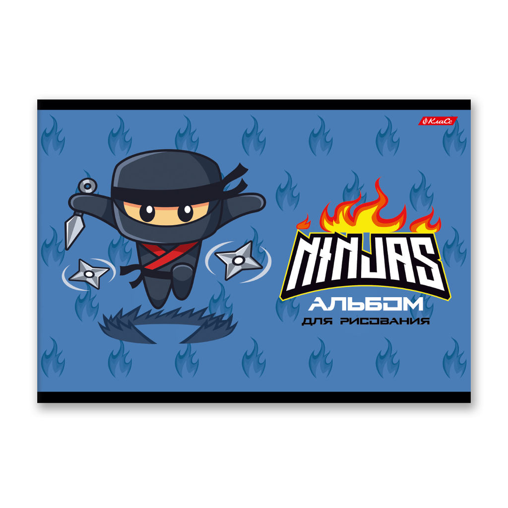 Светоч 16АЛСК4_1_3_9 Альбом для рисования 100 г/м2 A4 29 х 20.5 см 16 л. на скобе 10 шт. 000651 Юный ниндзя