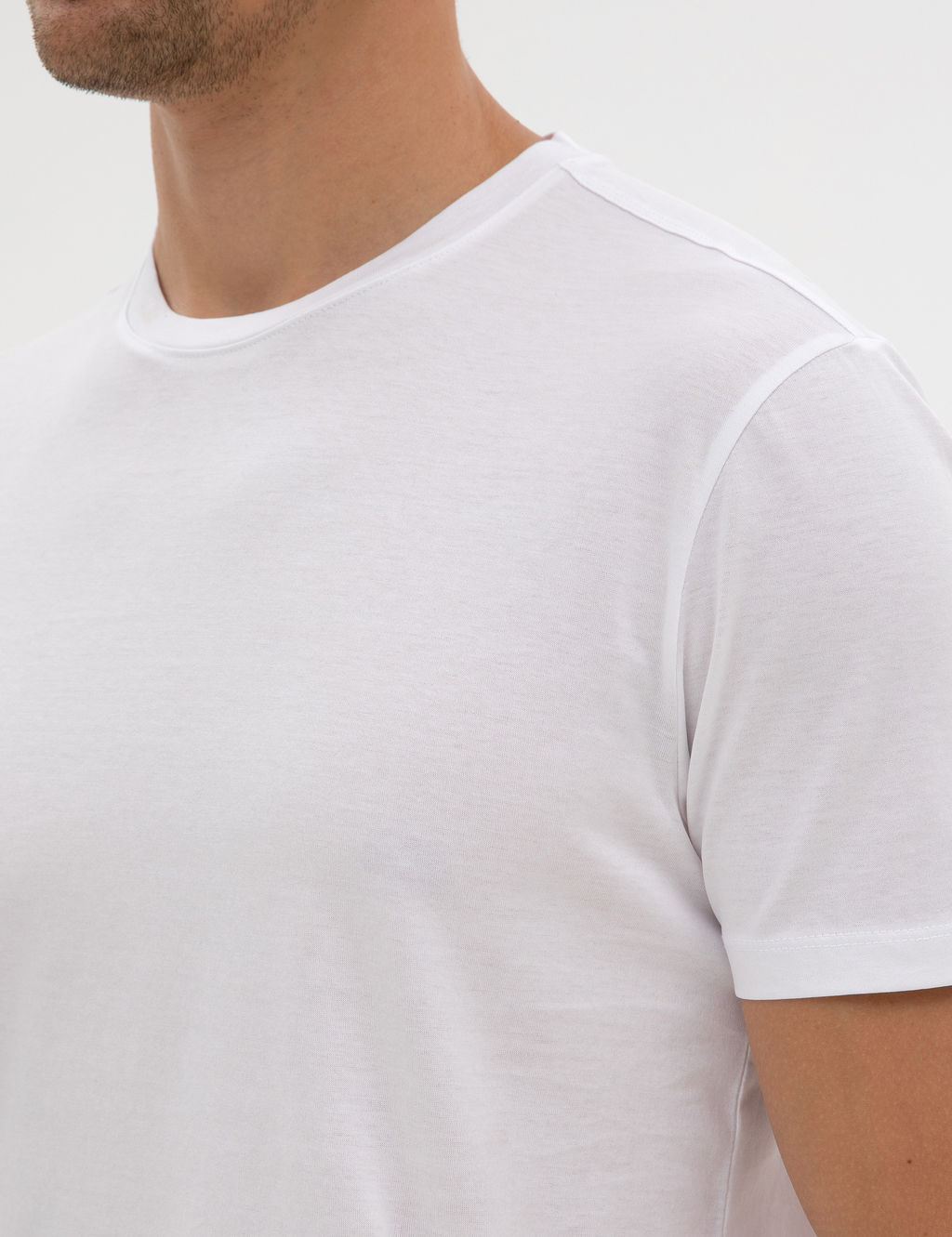 Beyaz Slim Fit Basic Ti__rt