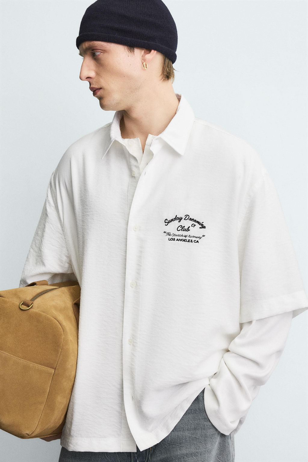 EMBROIDERED FLOWING SHIRT - Zara фото 6