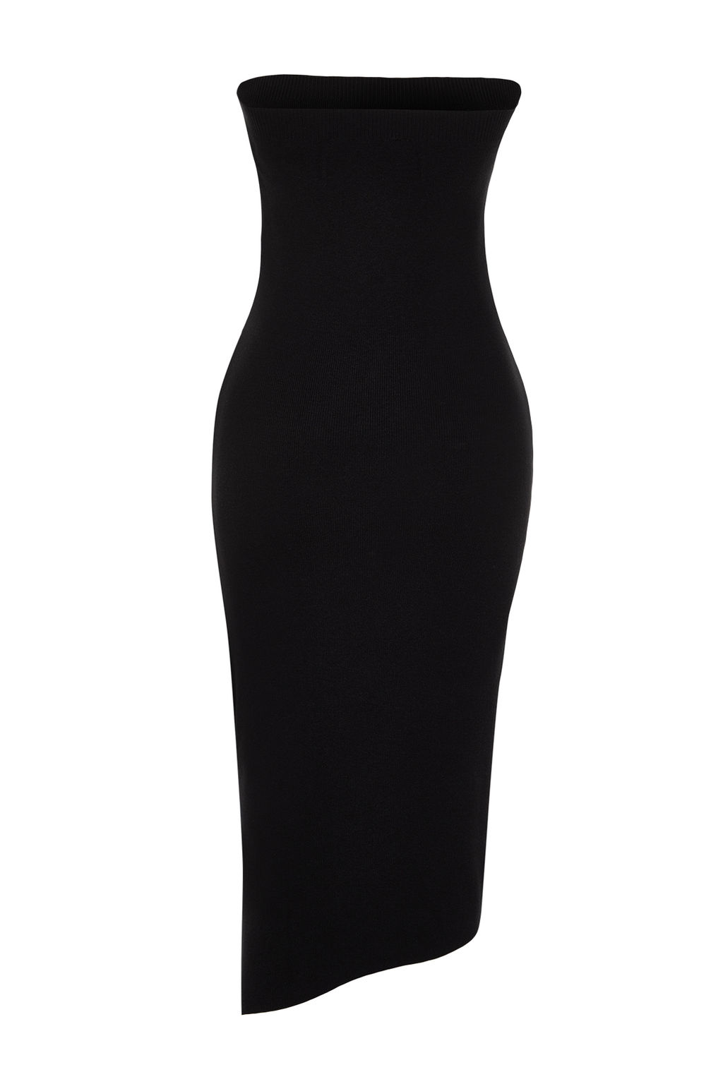 Siyah Midi Triko Straplez Premium Iplik/Ozel Iplik Triko Elbise TWOSS24EL00306 - Trendyolmilla фото 9