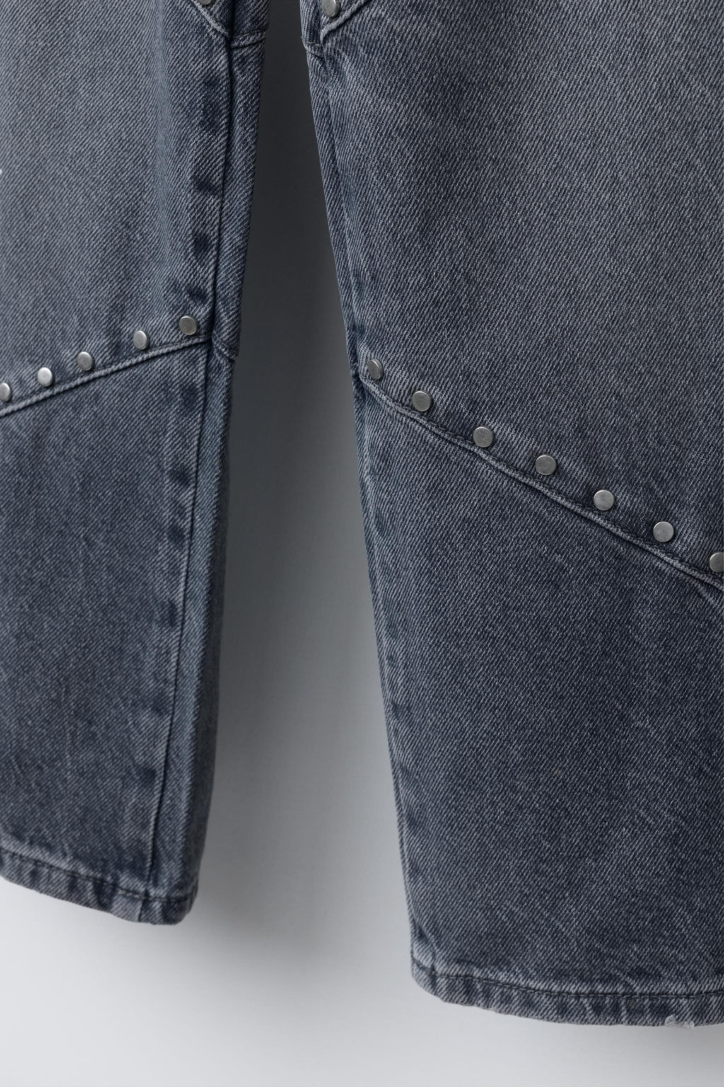 WIDE-LEG JEANS WITH STUDS - Zara фото 3