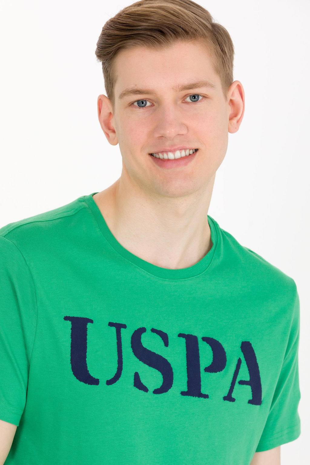 U. S. Polo Assn Мужская зеленая базовая футболка с круглым вырезом - U.s. polo assn фото 2